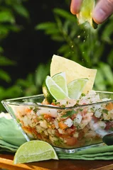 Poster Ceviche in Mexicaanse stijl © camrocker