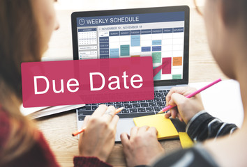 Due Date Deadline Appointment Event Concept