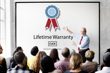 Lifetime Warranty Prize Condition Guarantee Concept