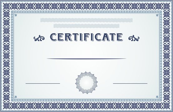 Certificate border and template design