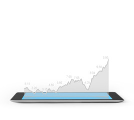 Realistic tablet  computer blank screen