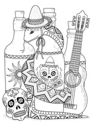 Mysterious snake coloring page