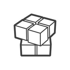 cube moving icon design