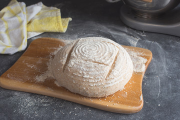 Bread ready to bake in the oven