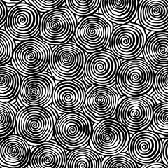 black spirals on a white background