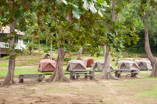 Campground at Wua Talab beach, Ang Thong National Marine Park, Thailand
