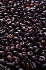 Coffee beans. Drink. Background