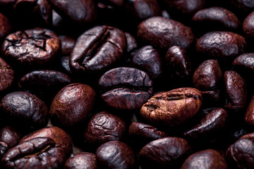 Coffee beans. Drink. Background