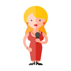 singer flat icon