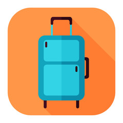 travel suitcase flat icon