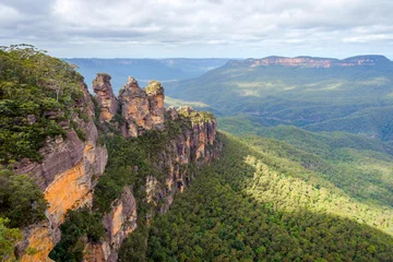 Schapenvacht deken met foto Three Sisters Three sisters in Blue mountains, Australia
