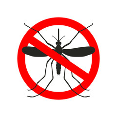 Mosquito icon vector. Flat icon isolated on the white background