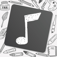 music note doodle drawing