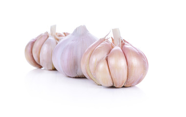 Fresh garlic isolated on white background