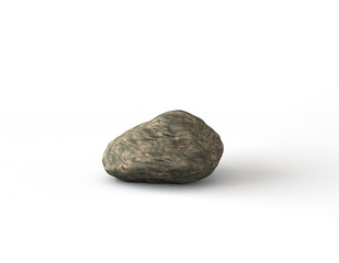 Stone isolated on white background.