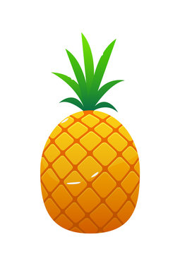 pineapple delicious juicy bright cartoon