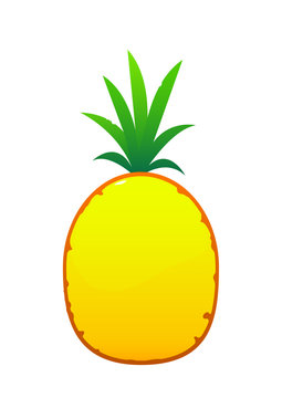 pineapple delicious juicy bright cartoon