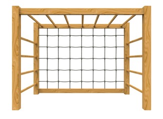 3d illustration of children playground gates. icon for game web. white background isolated. happy childhood.