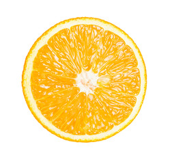 Orange in a cut isolated on white background