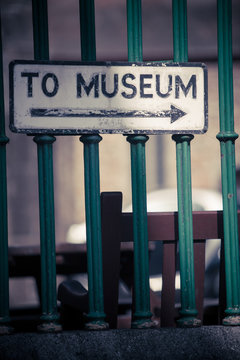 Museum sign detail