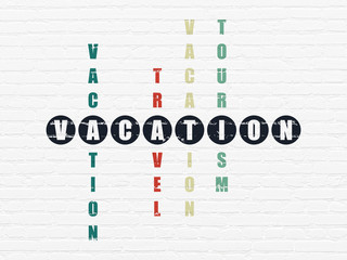 Vacation concept: Vacation in Crossword Puzzle