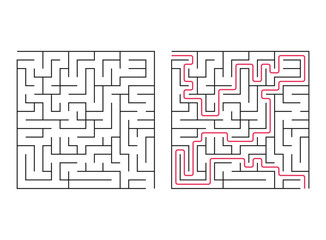Vector labyrinth. Maze / Labyrinth with Entry and Exit.