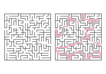 Vector labyrinth. Maze / Labyrinth with Entry and Exit.