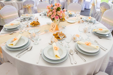 wedding table set