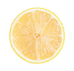 Lemon in a cut isolated on white background