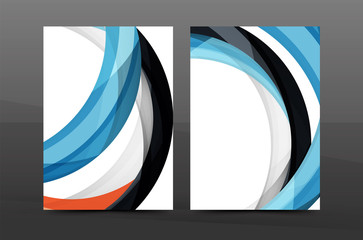 Blue wave annual report cover template