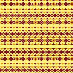 Geometric seamless pattern in ethnic style. Vector.