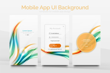Fototapeta premium Mobile application interface background design