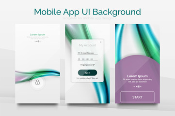 Mobile application interface background design
