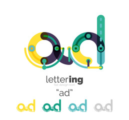 Linear business logo letter