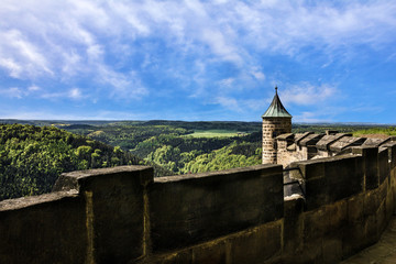 Castle Koenigstein, Germany.Saxon Switzerland.