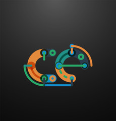 Company branding logo of initial letters