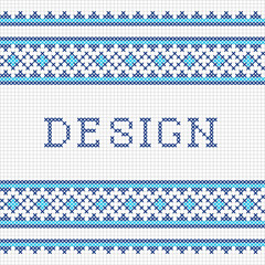 Embroidering vector design