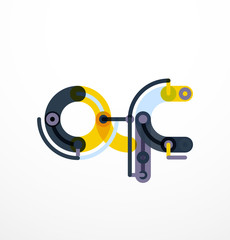 Colorful funny cartoon letter icon