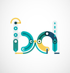 Colorful funny cartoon letter icon