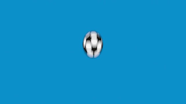 Soccer ball bouncing, animated loop, minimal design, cartoon