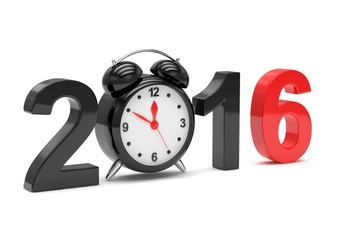 New year 2016 concept. 3d rendering.