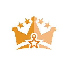 Design logo crown majestic vector