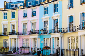Colourful English Terraced Houses