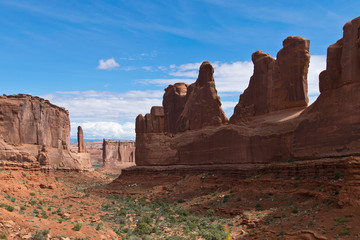 Scenery with Rock Formations in Arches in Utah