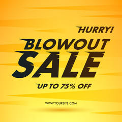 Blowout Sale offer poster banner vector illustration. - obrazy, fototapety, plakaty