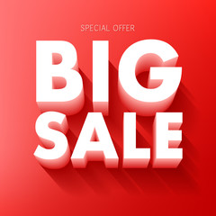 Big Sale offer poster banner vector illustration.