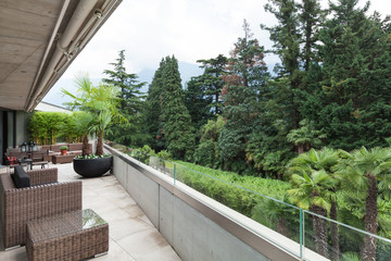 View of a modern balcony