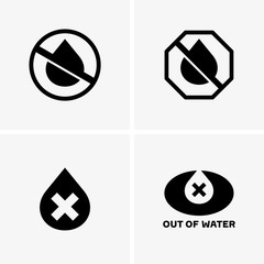 Out of water simbols