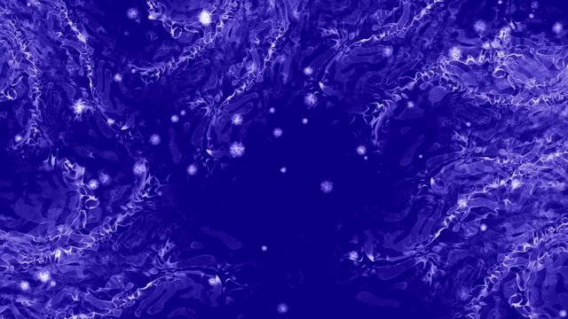 Animation of freezing on snow background