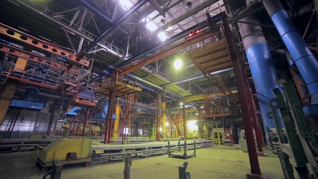 Modern plant at an heavy industrial factory. 1080p.